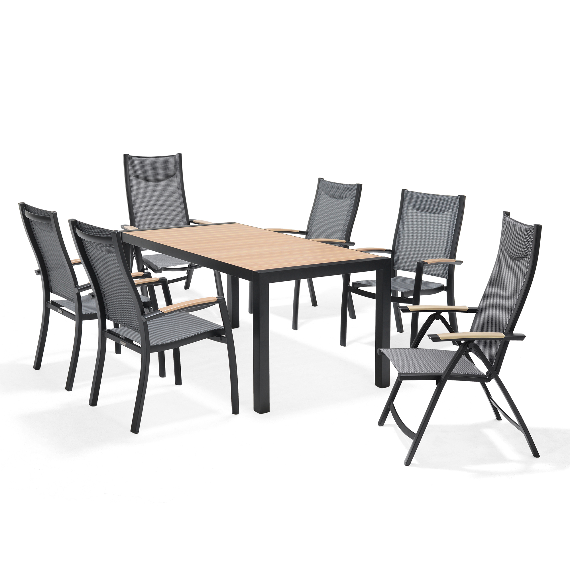 Matgrupp LifestyleGarden Panama med 4 Stolar och 2 Positionsstolar