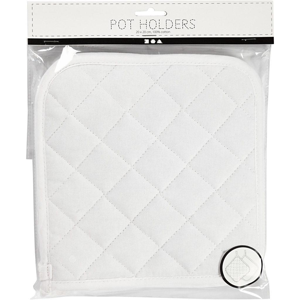 Grytekluter Creativ Company Str 20x20 cm Hvit 1 Par