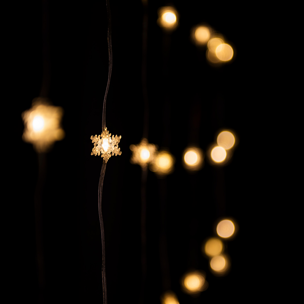 Lyslenke Gnosjö Konstsmide Gardinslinga Snøkrystaller IP20