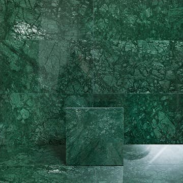 Marmor Arredo Verde Guatemala Grön Polerad 30x30 cm