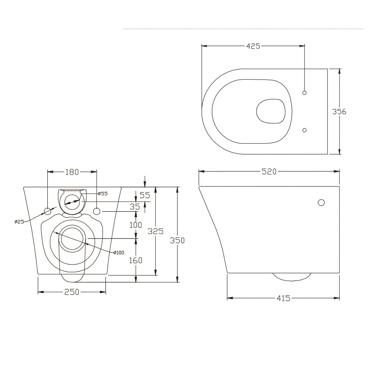 Vegghengt Toalett Bathco Sintra