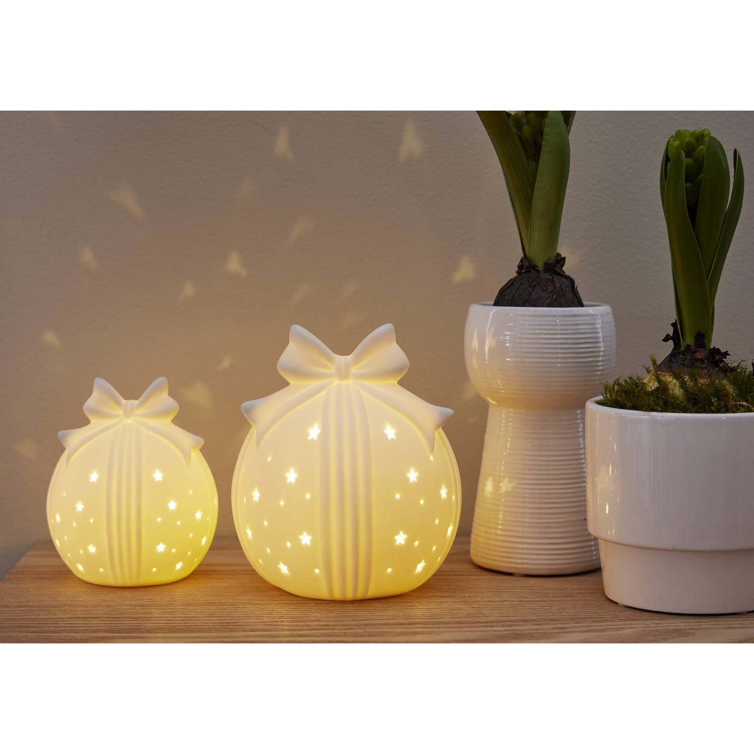 Borddekorasjon Star Trading Rozy Julepynt Porselensdekor