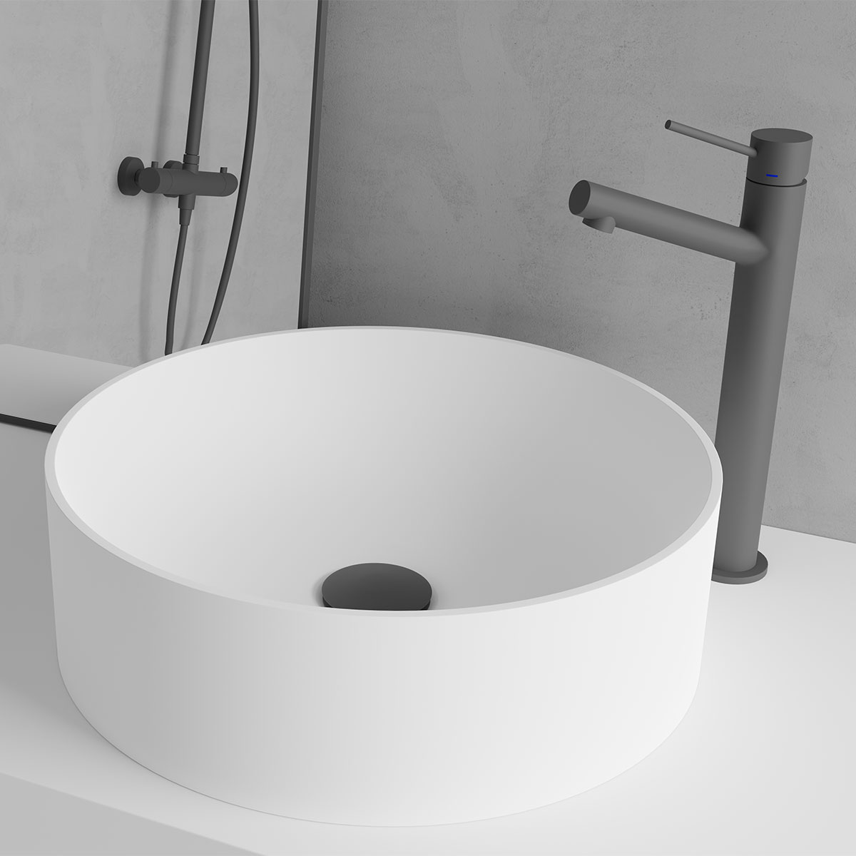 Tvättställsblandare Scandtap Steel Vector High