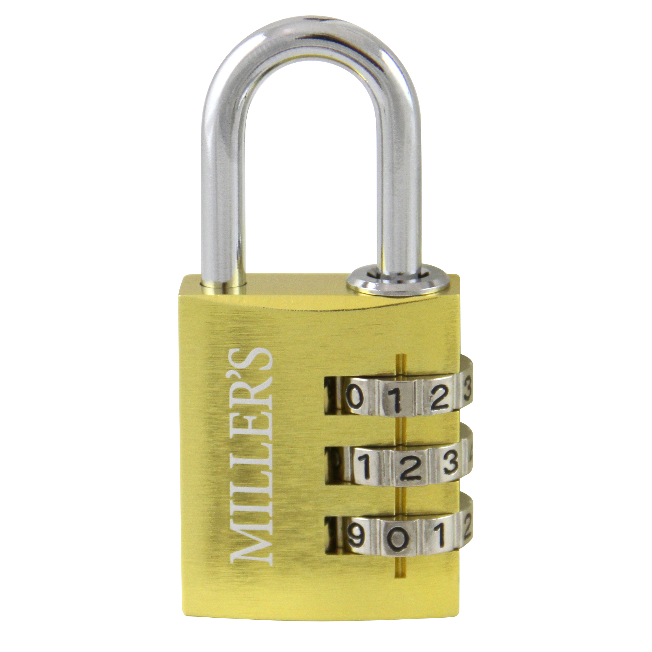 Kombinationshänglås Miller`s 3-Siffrig 28 mm Mässing