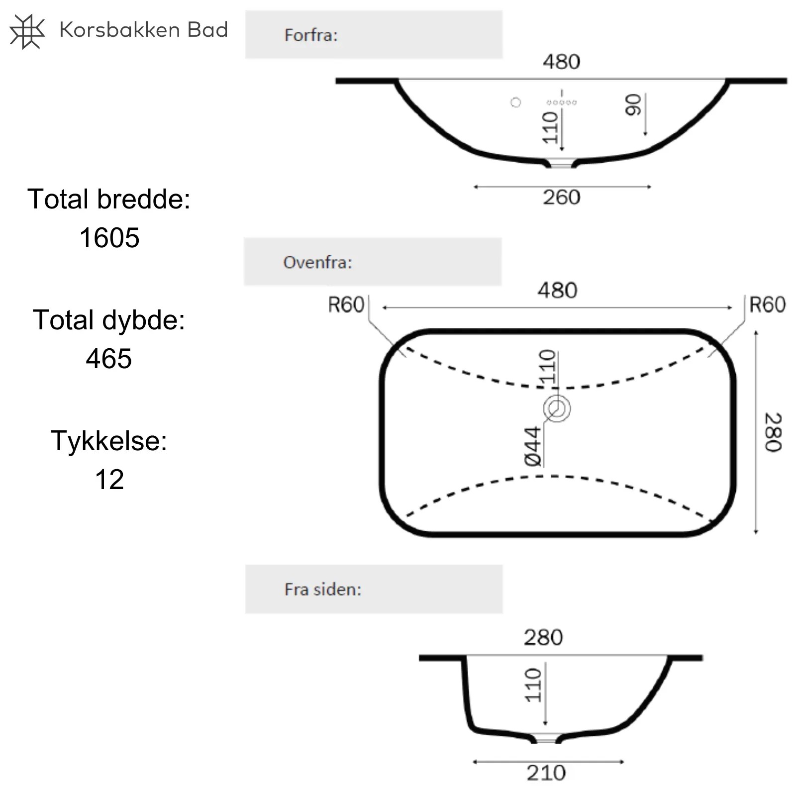Servant Marmorline Nice 160 Dobbel