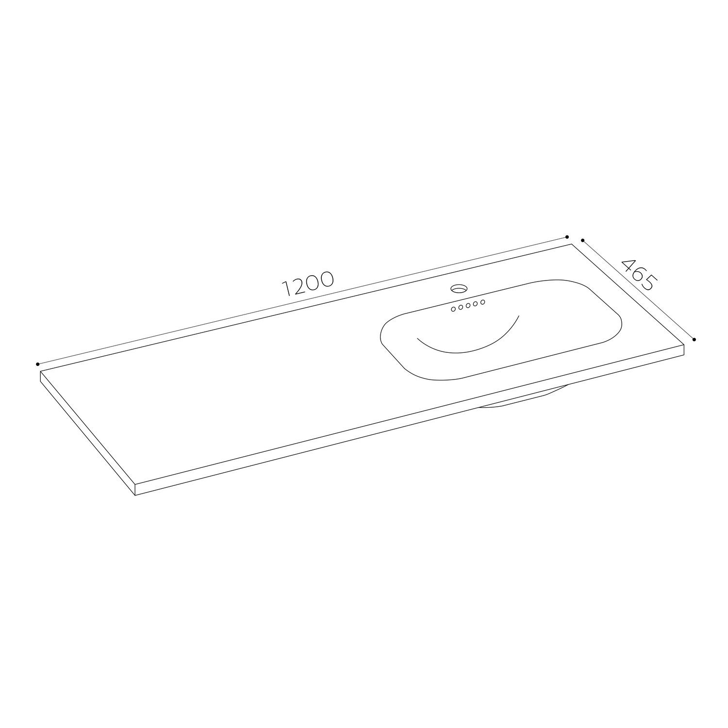 Servant Marmorline Nice 120 Enkel