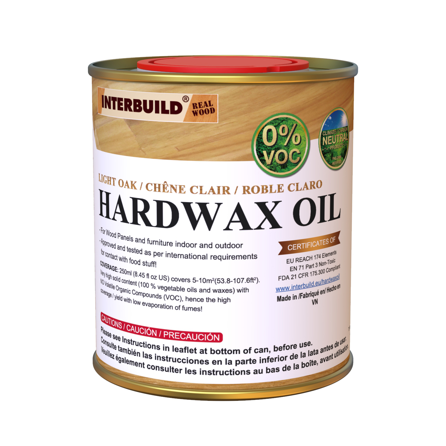 Träolja Interbuild Hardwax Ljus Ek