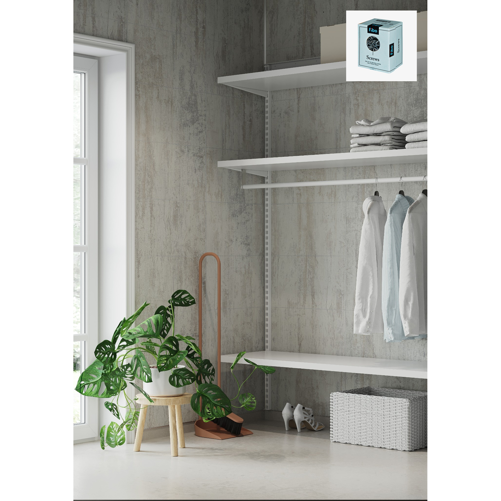 Baderomspanel Fibo 2898 M63 Shabby Chic med Monteringsskruer