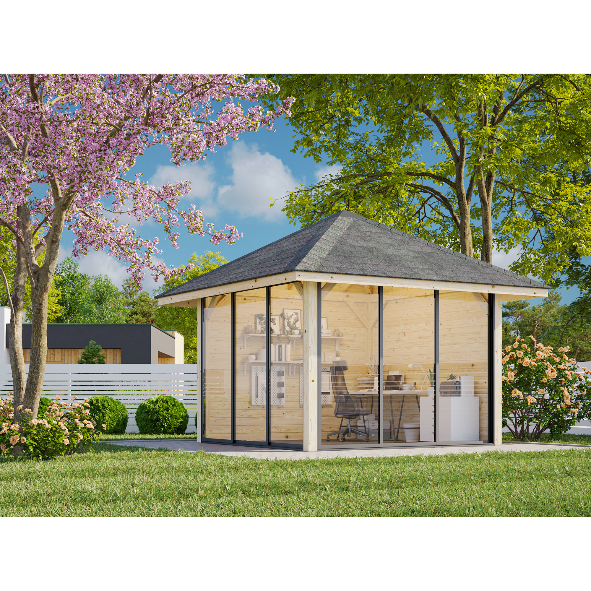 Hagestue Palmako Bianca 8,3 m2 Sett 201 Slide