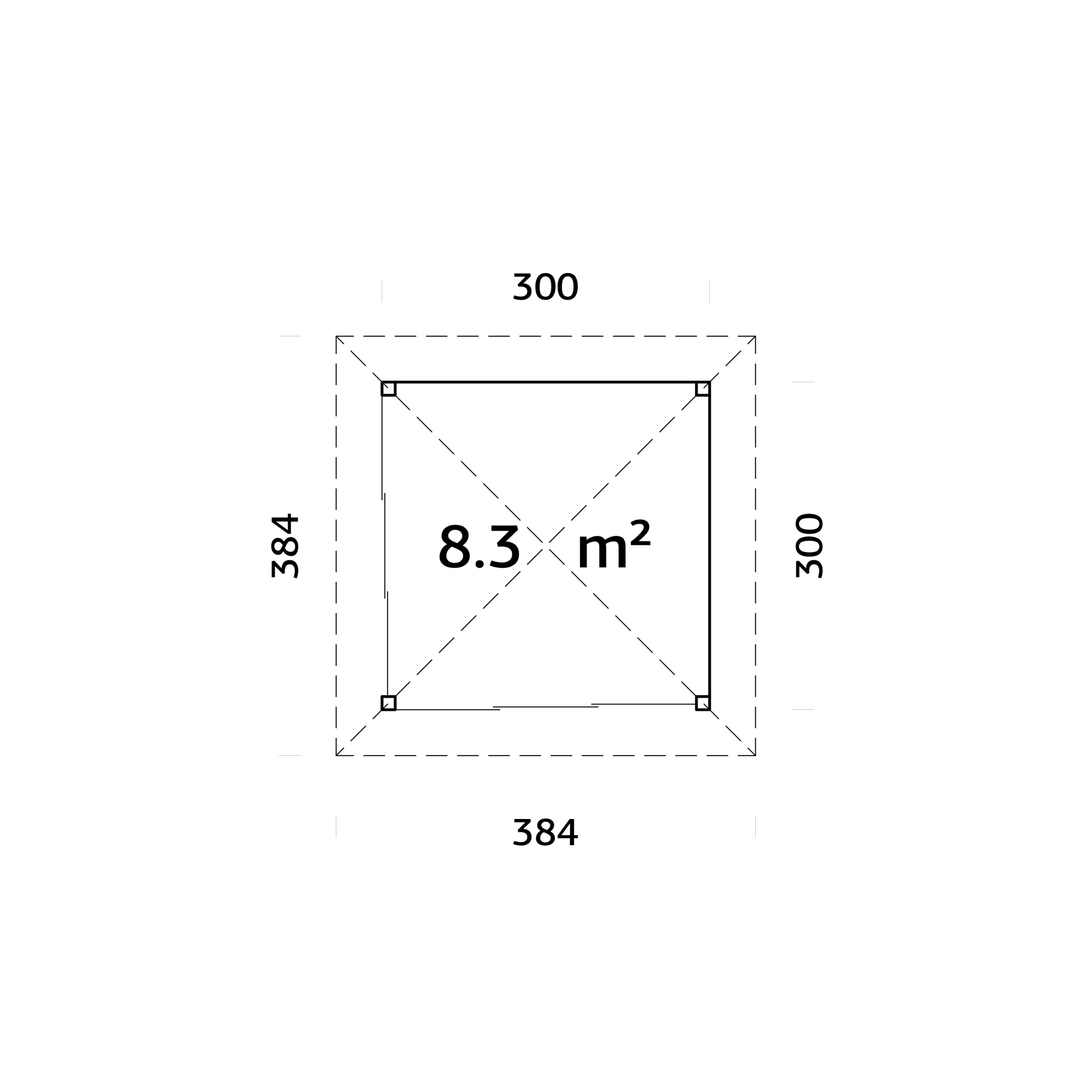 Hagestue Palmako Bianca 8,3 m2 Sett 201 Slide