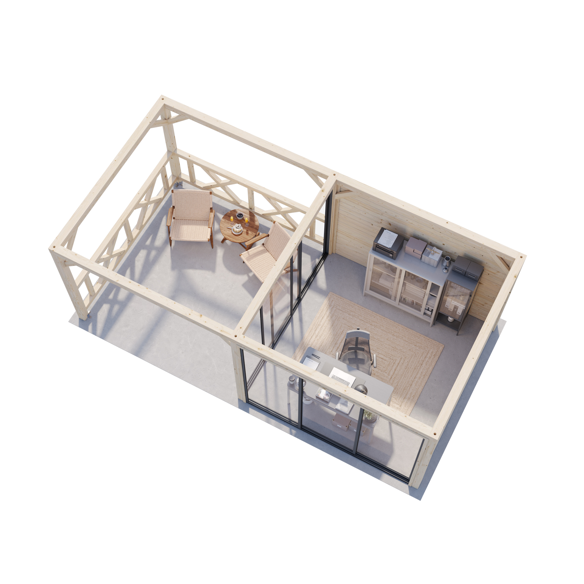 Hagestue Palmako Bianca 16,6 m2 Sett 203 Slide