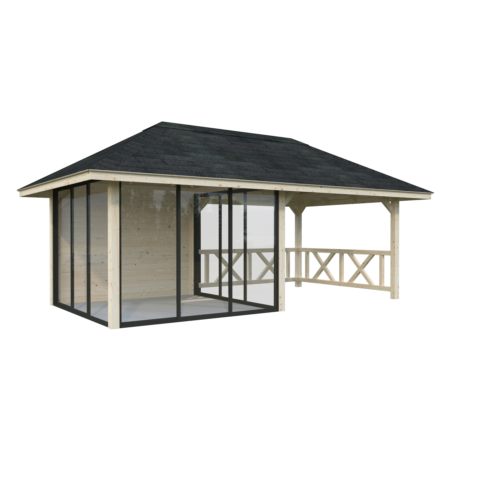 Hagestue Palmako Bianca 16,6 m2 Sett 204 Slide