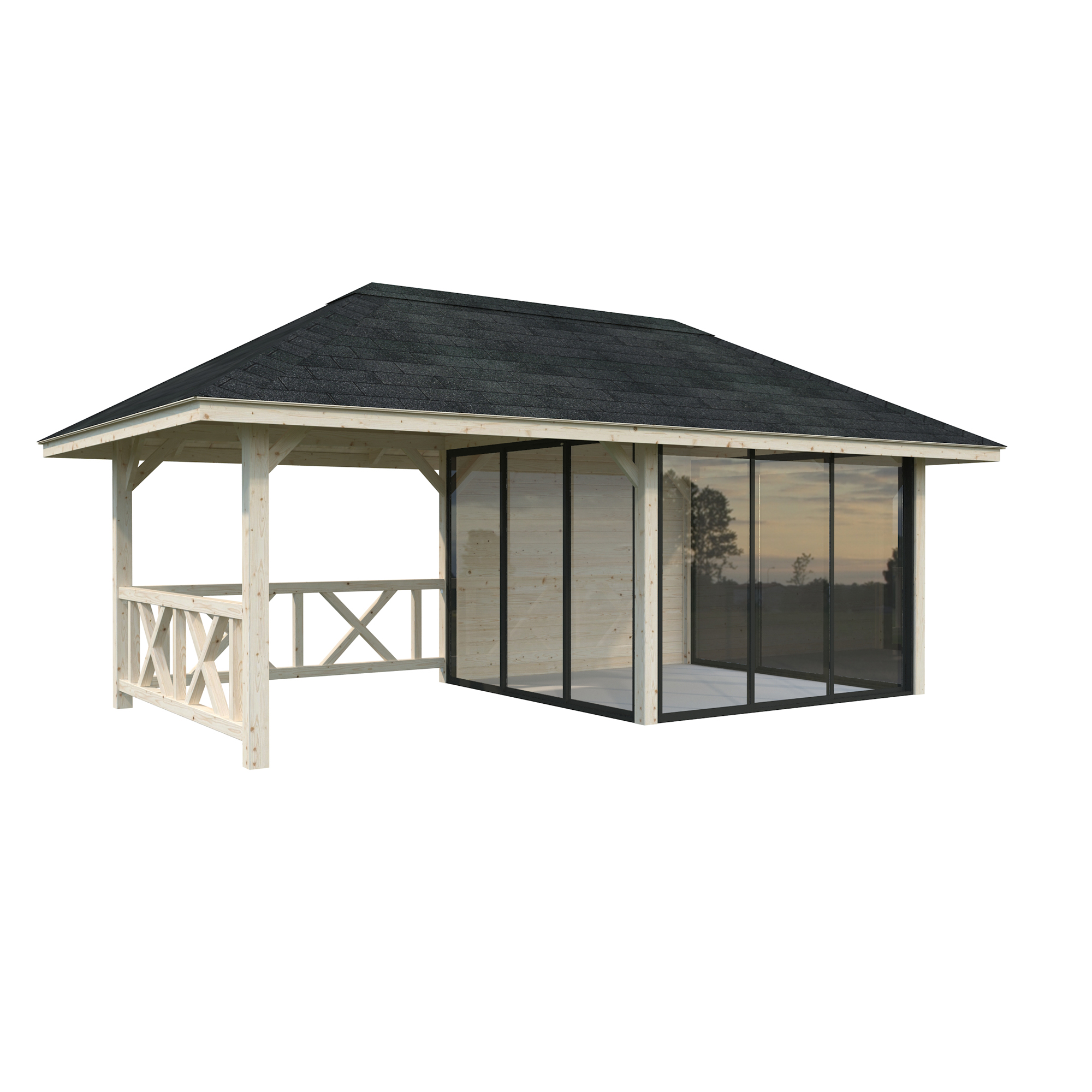 Hagestue Palmako Bianca 16,6 m2 Sett 204 Slide