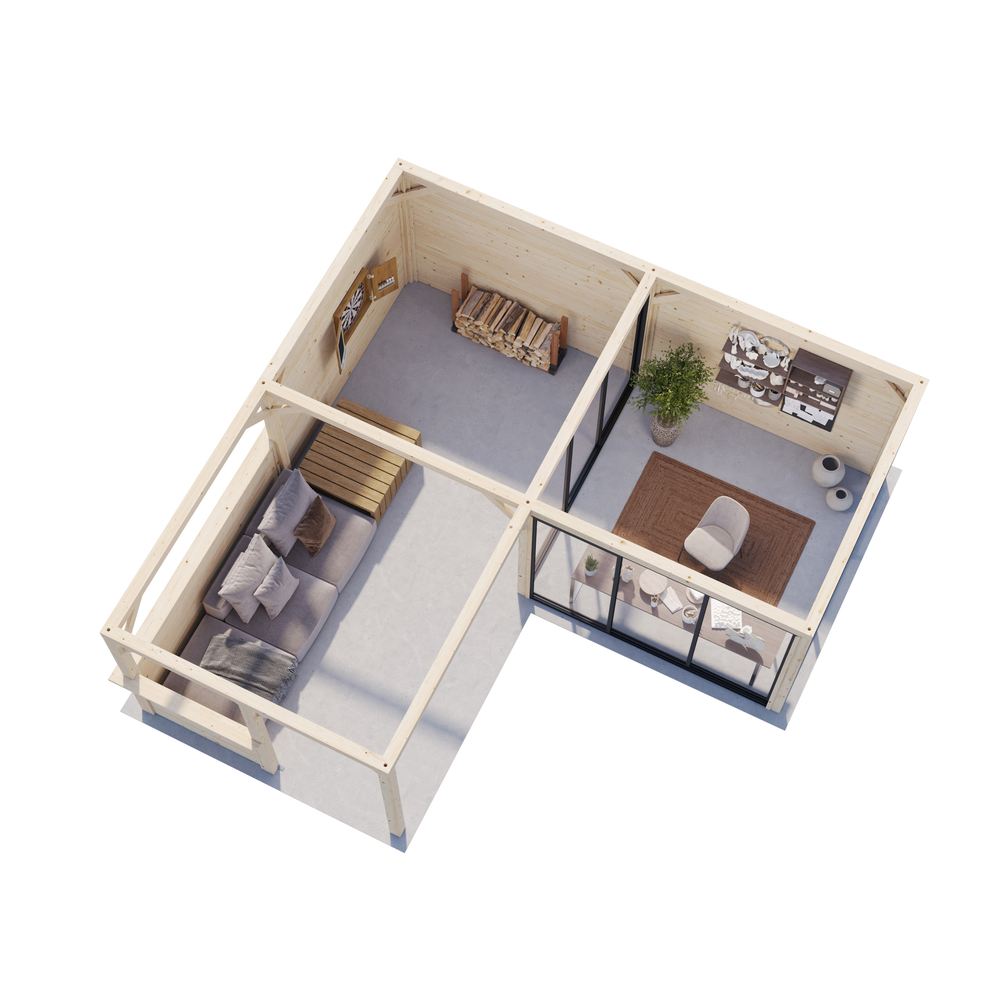 Hagestue Palmako Bianca 24,9 m2 Sett 210 Slide