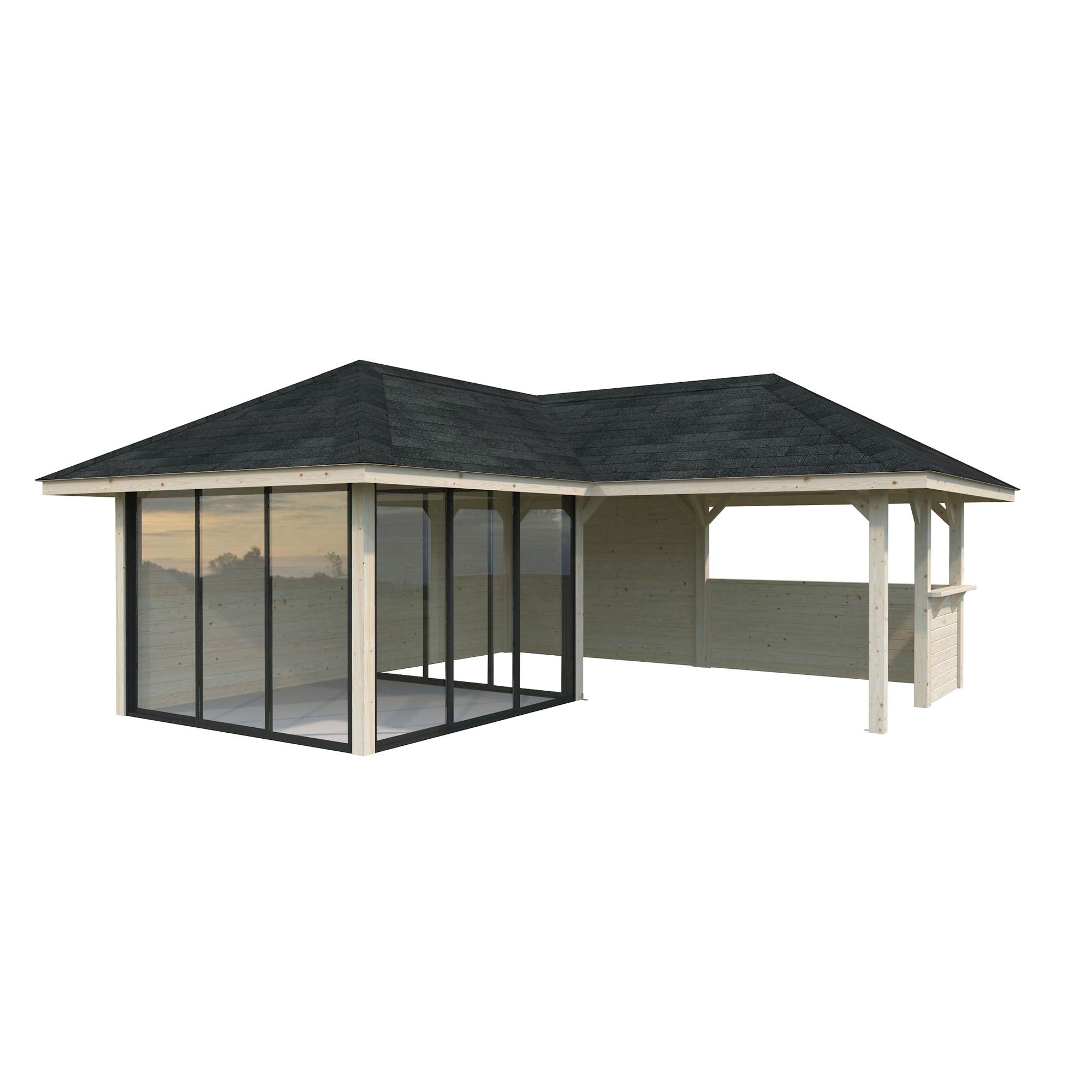 Hagestue Palmako Bianca 24,9 m2 Sett 210 Slide