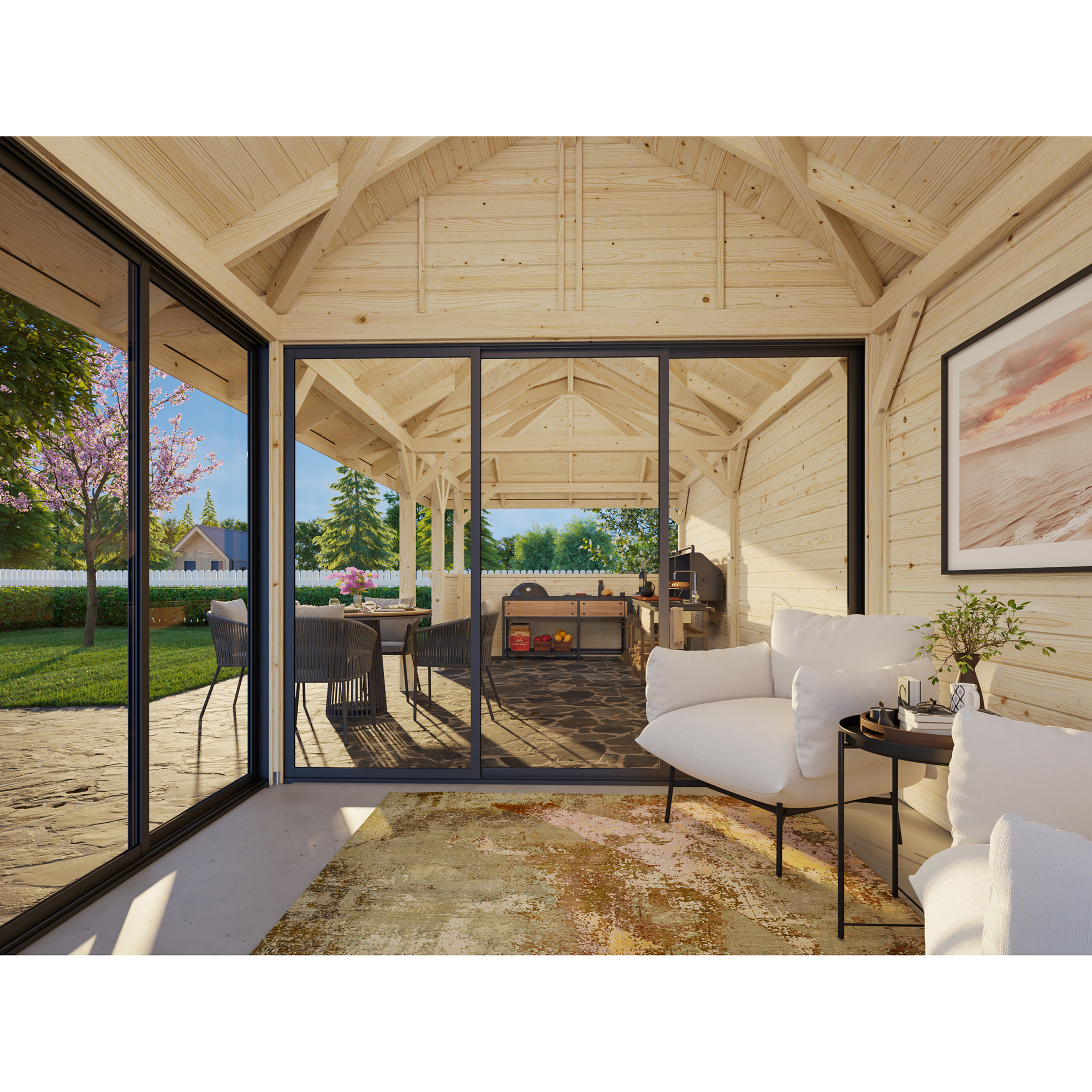 Hagestue Palmako Bianca 24,9 m2 Sett 216 Slide