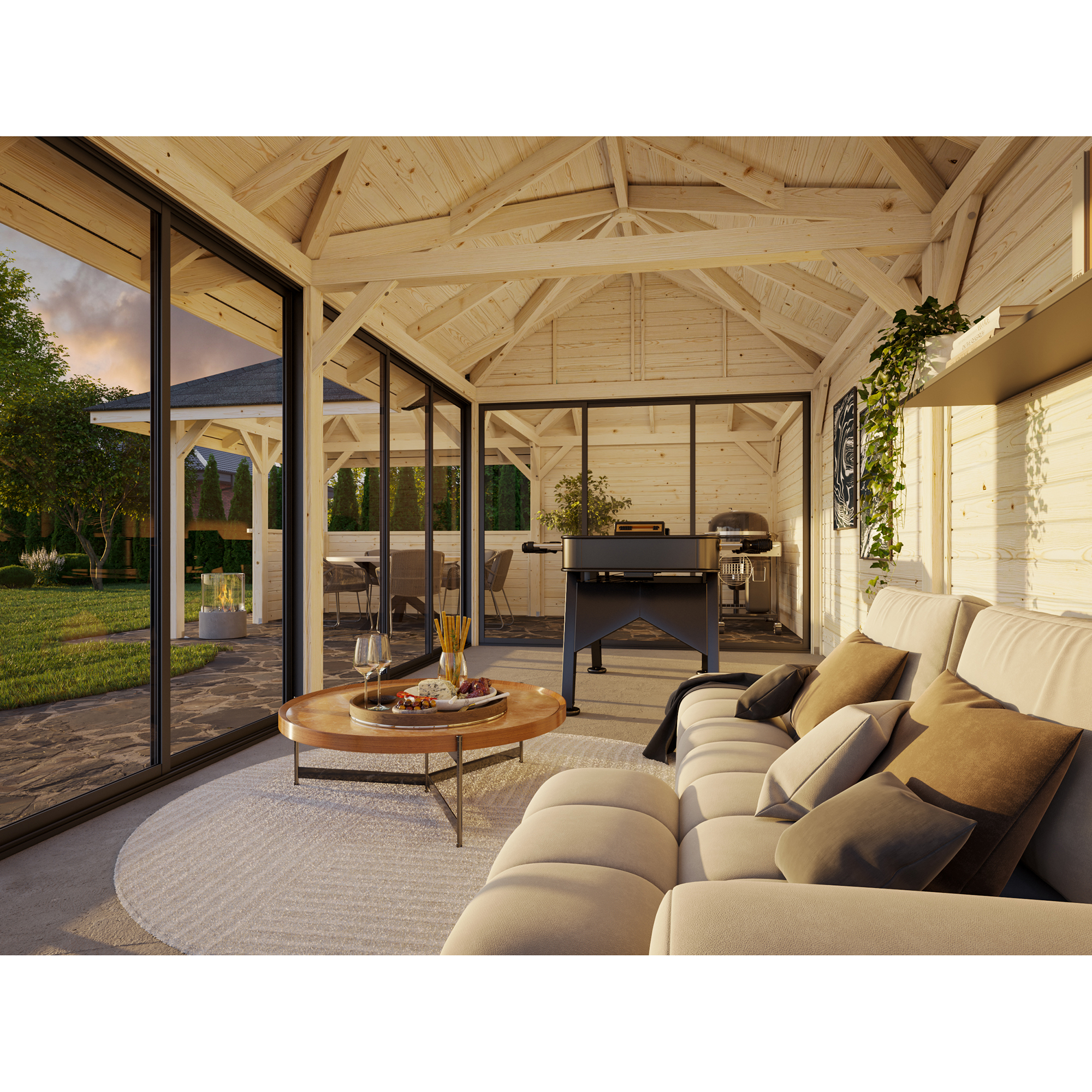 Hagestue Palmako Bianca 33,2 m2 Sett 221 Slide