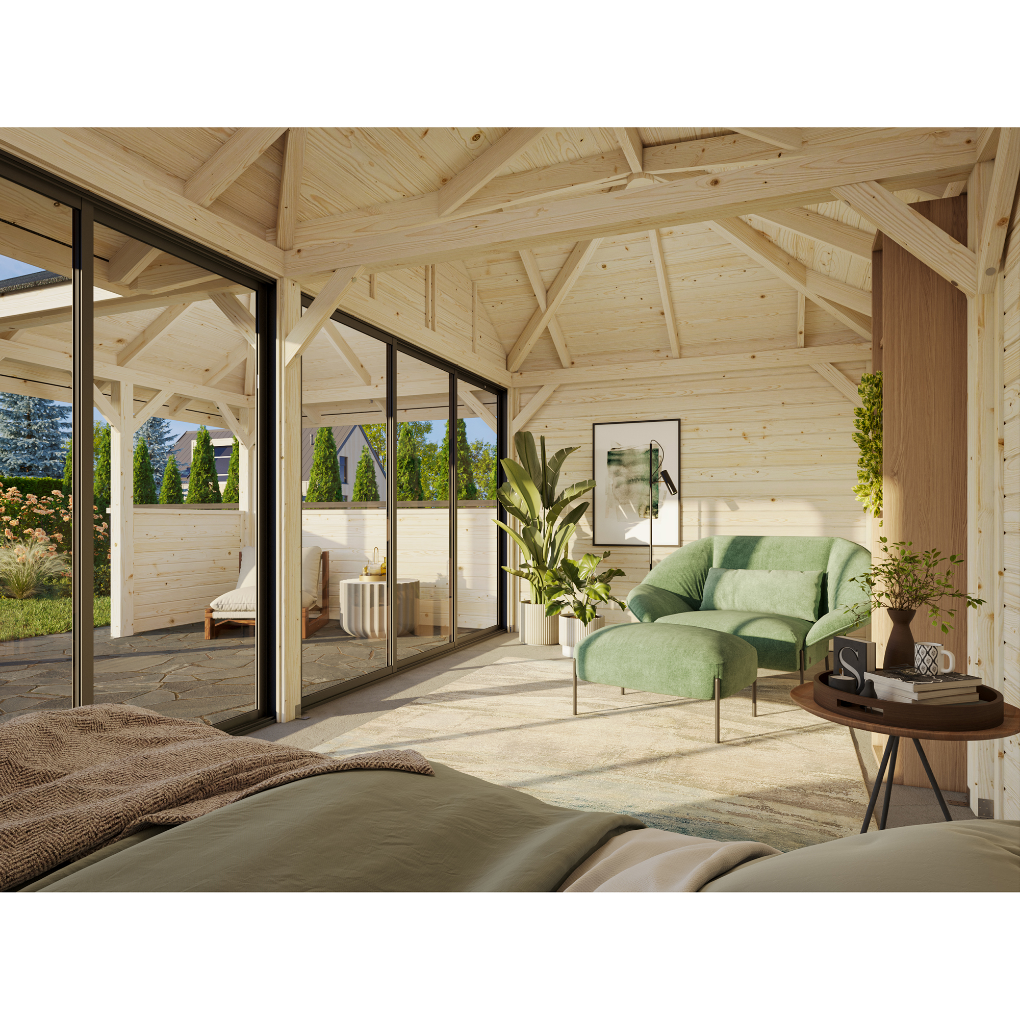 Hagestue Palmako Bianca 24,9 m2 Sett 222 Slide