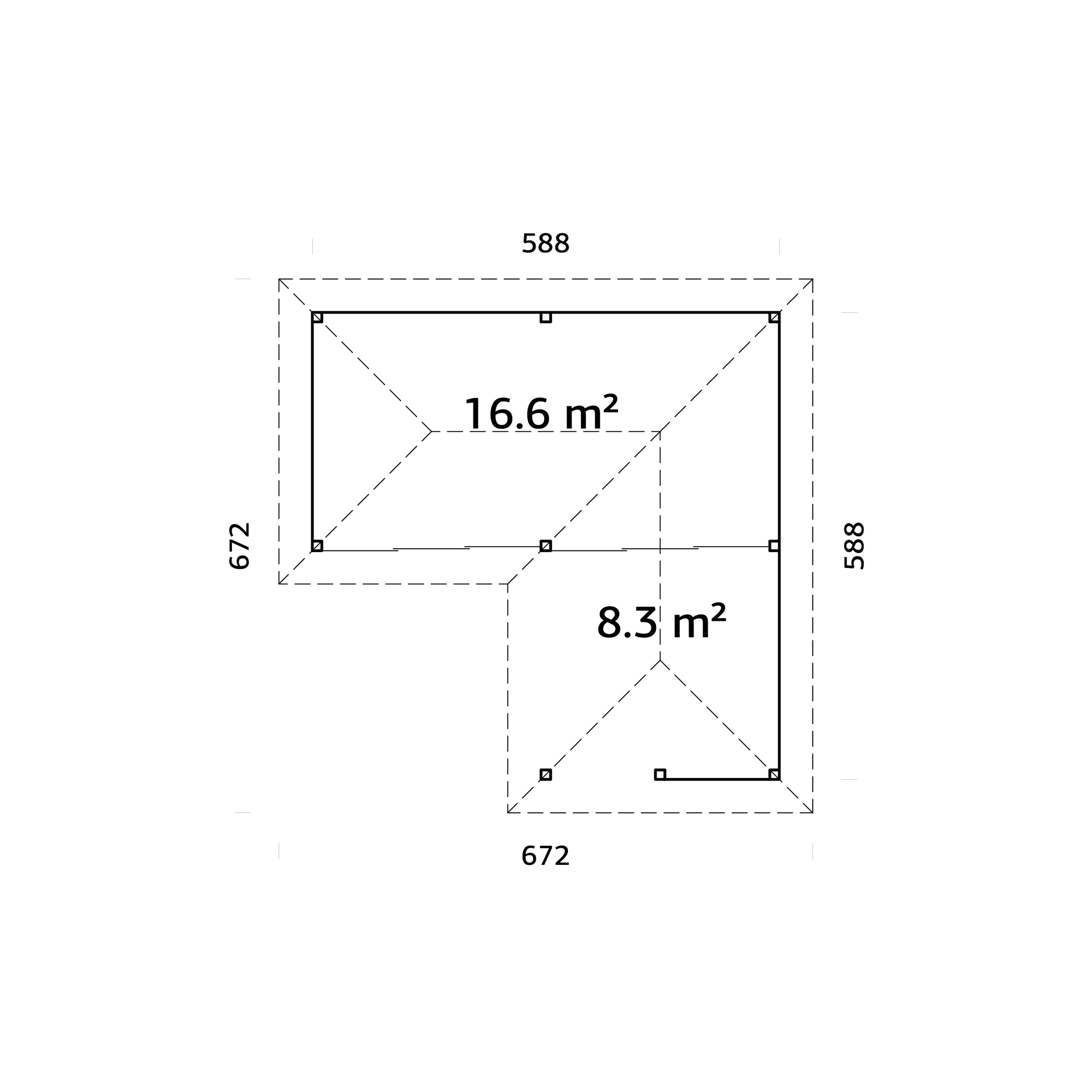 Hagestue Palmako Bianca 24,9 m2 Sett 222 Slide