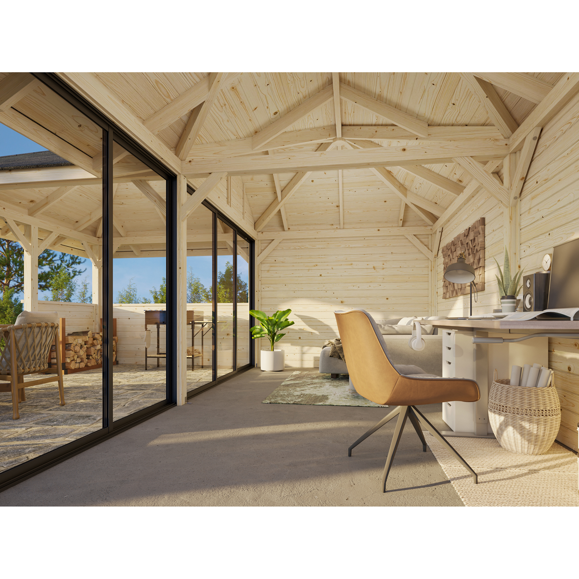 Hagestue Palmako Bianca 24,9 m2 Sett 223 Slide