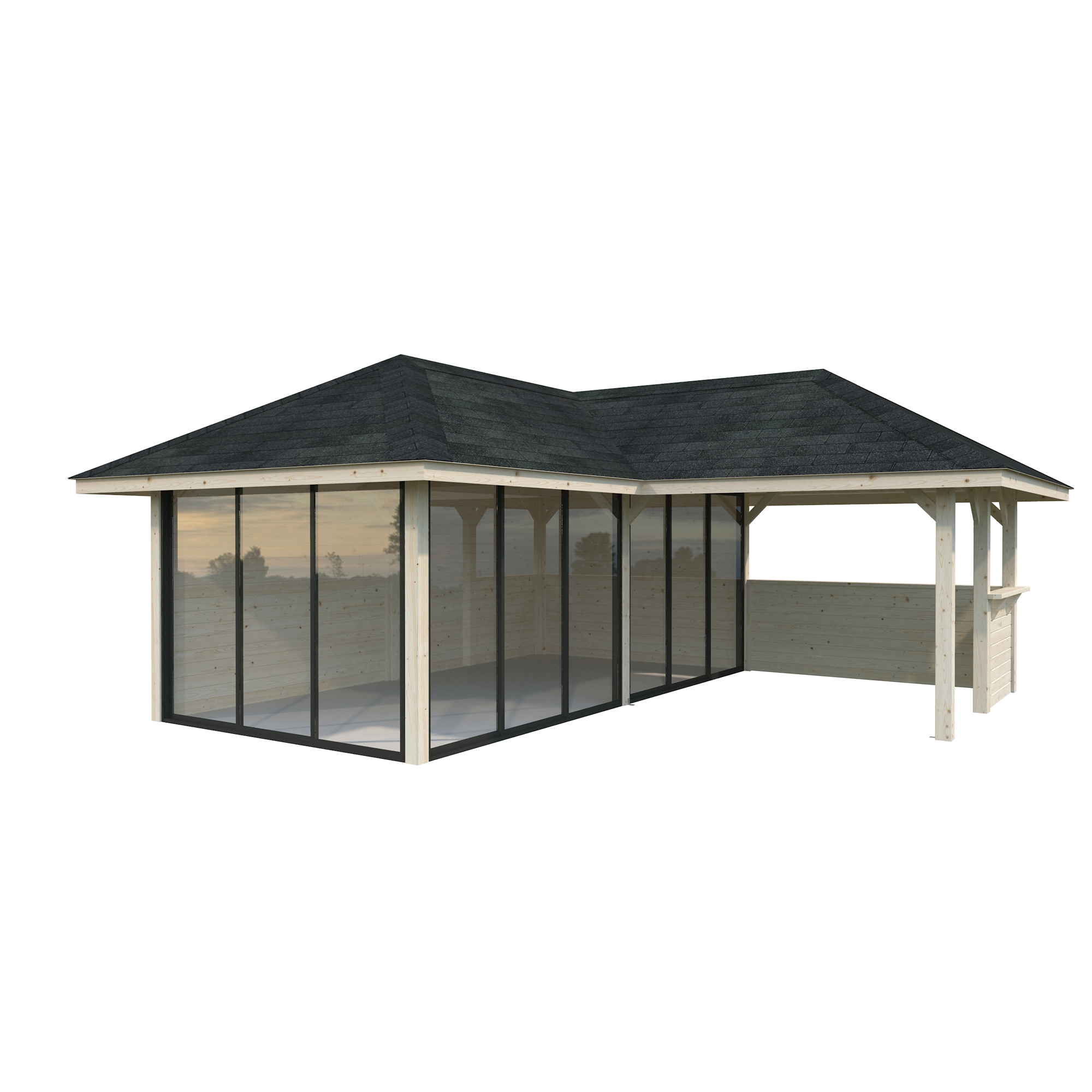 Hagestue Palmako Bianca 24,9 m2 Sett 223 Slide