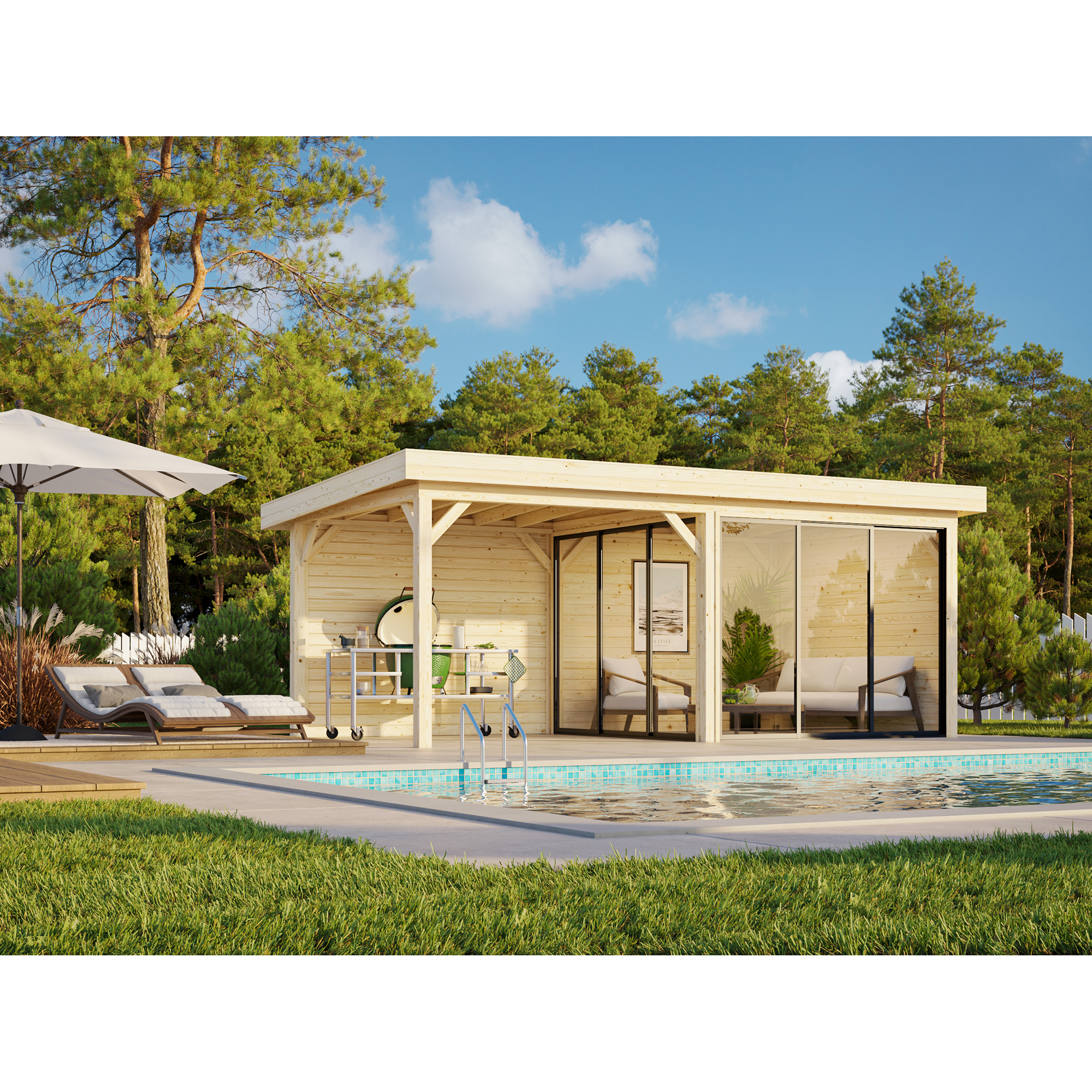 Hagestue Palmako Lenna 16,6 m2 Set 405 Slide