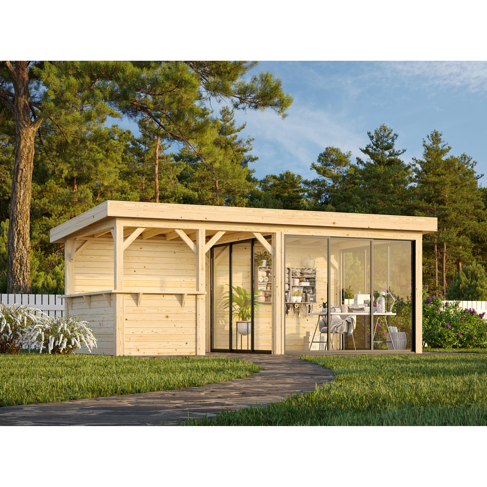 Hagestue Palmako Lenna 24,9 m2 Set 409 Slide