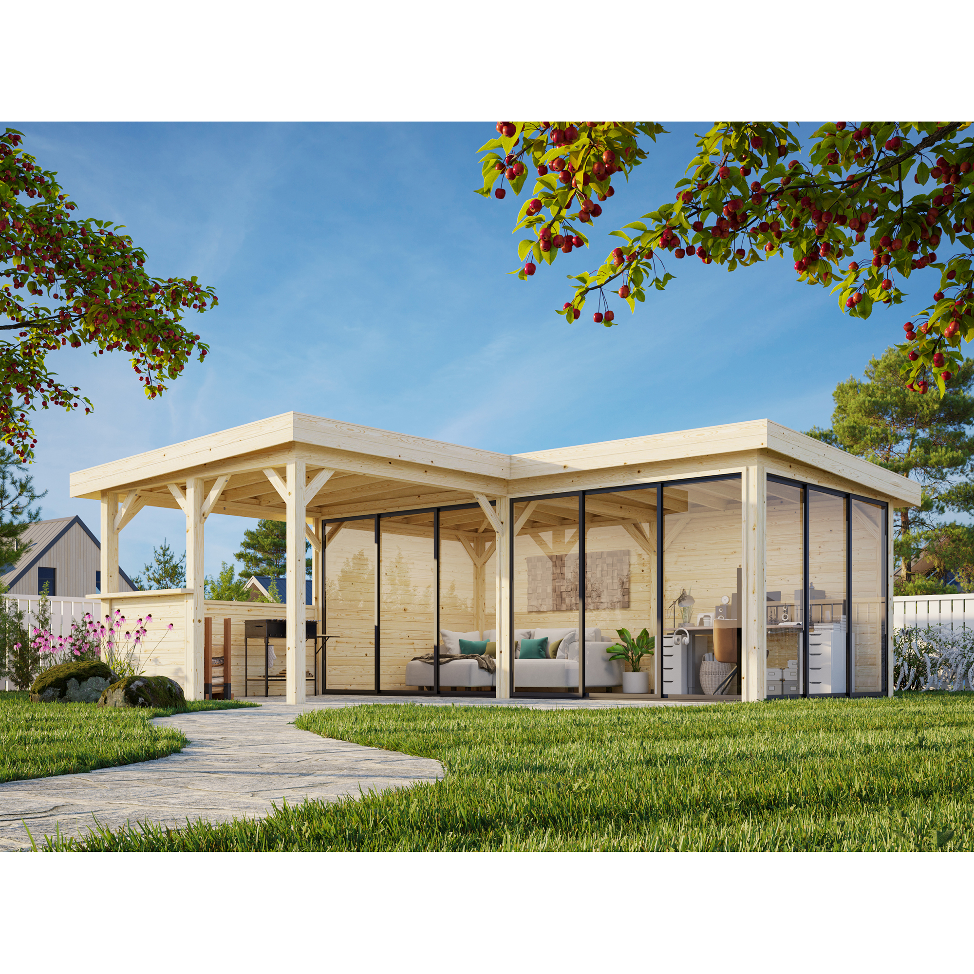 Hagestue Palmako Lenna 24,9 m2 Set 423 Slide