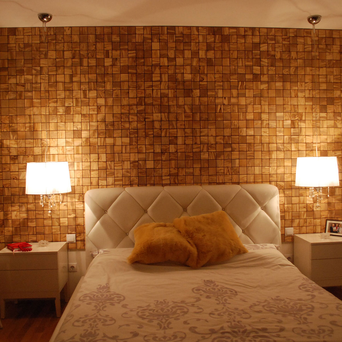 Veggpanel Emotionwood Square 70 Oliv