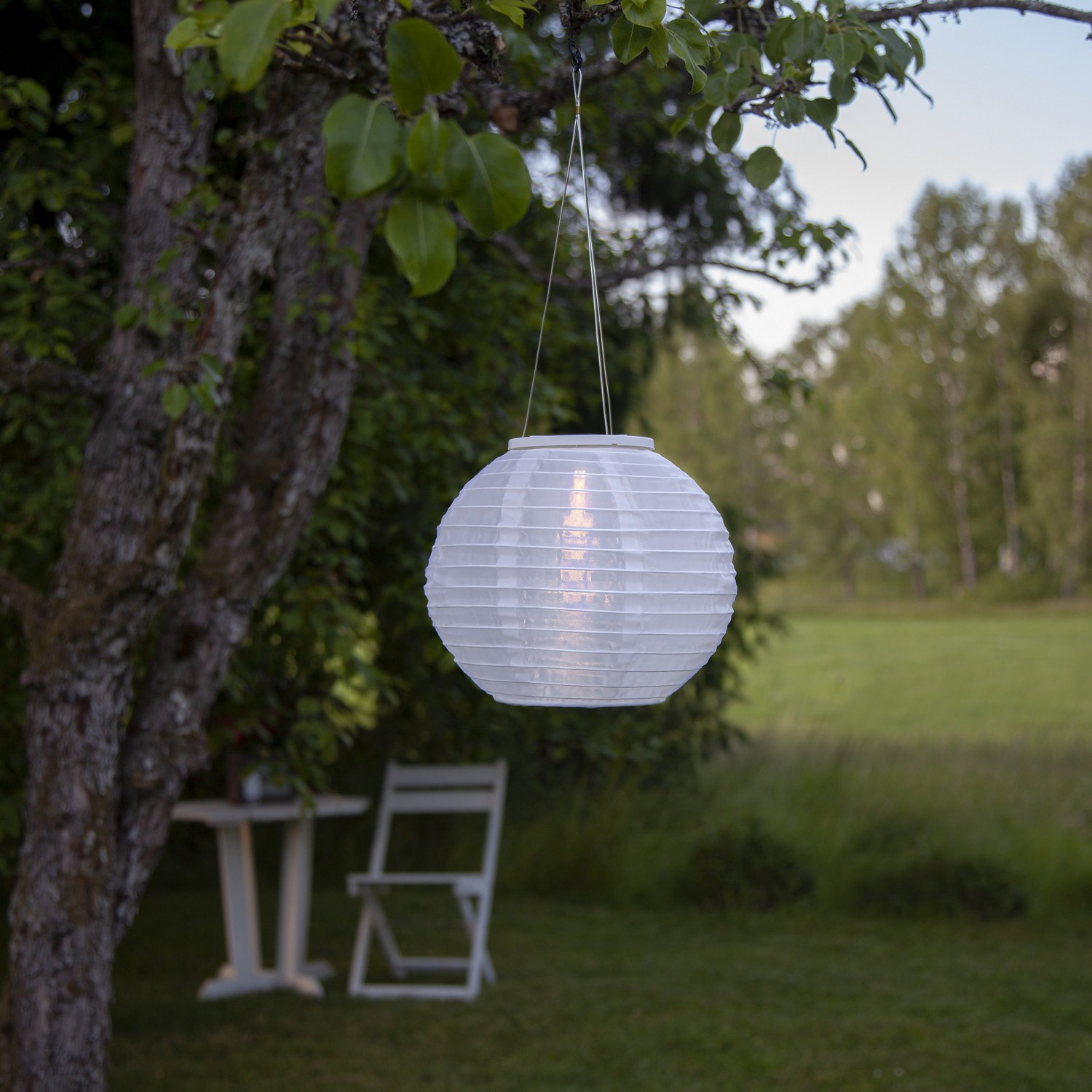 Solcelledekorasjon Star Trading Festival 25 cm Hvit