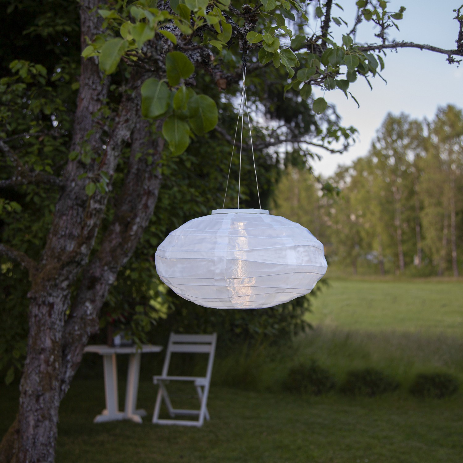 Solcelledekorasjon Star Trading Festival 35 cm Hvit