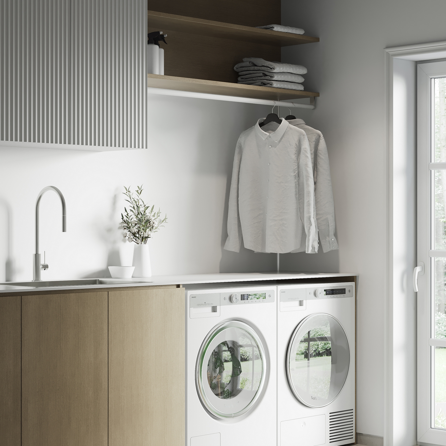 Baderomspanel Fibo 110 White Silk