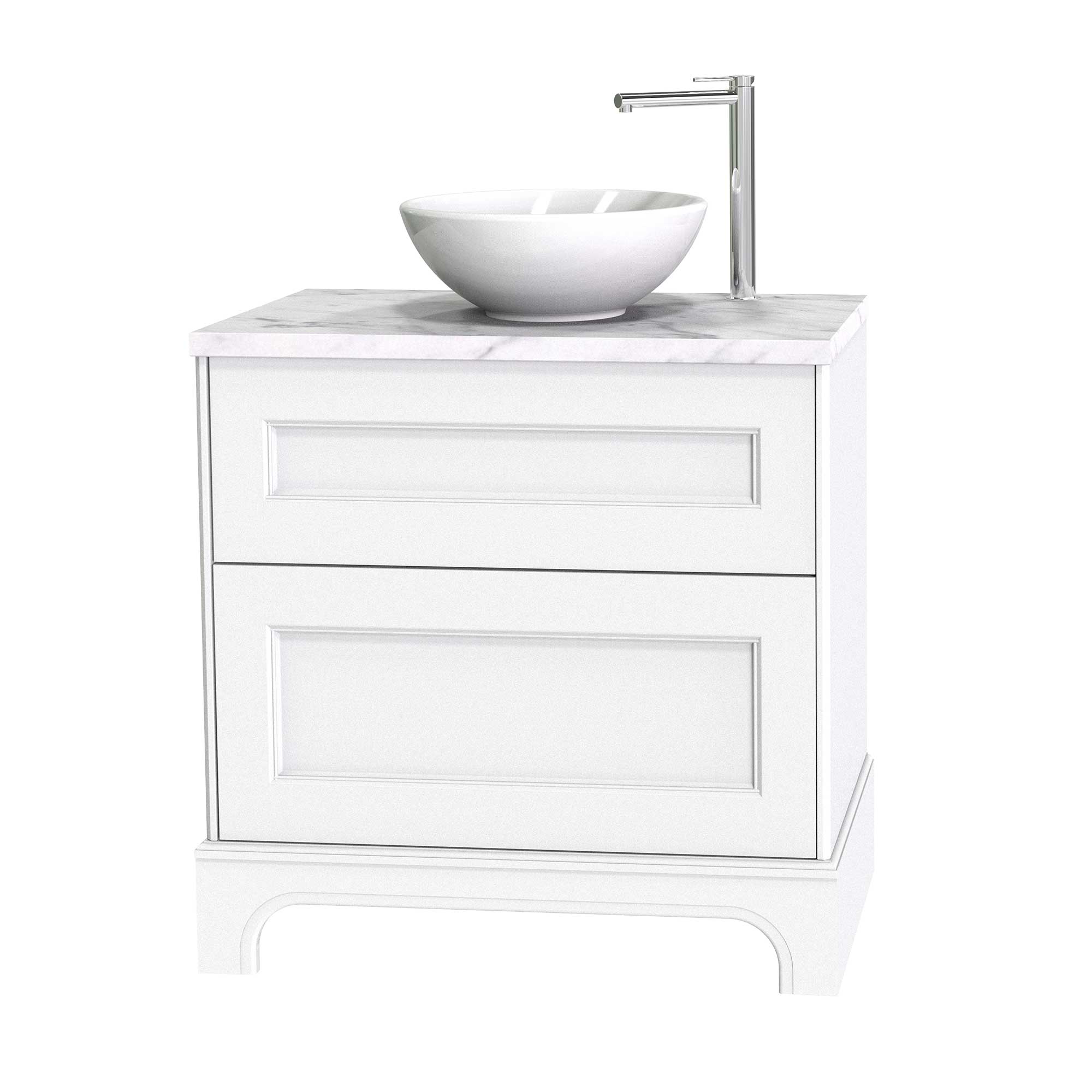 Tvättställsskåp Miller Badrum Kensington 80 med Lådor med Sockel för Bänkskiva