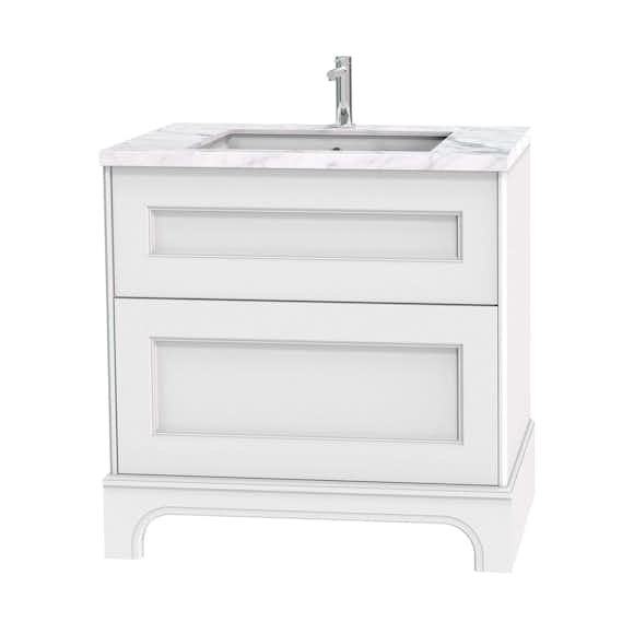 Tvättställsskåp Miller Badrum Kensington 80 med Lådor med Sockel för Bänkskiva