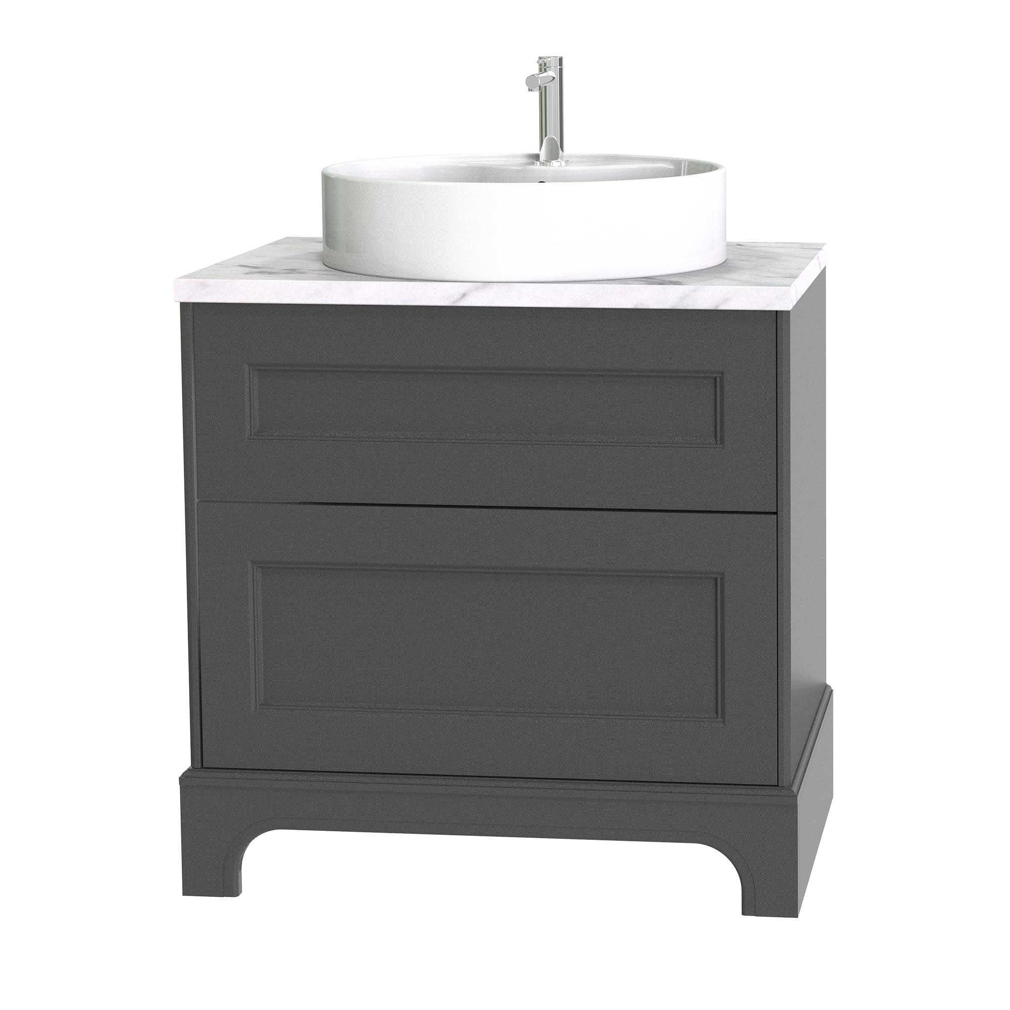 Tvättställsskåp Miller Badrum Kensington 80 med Lådor med Sockel för Bänkskiva