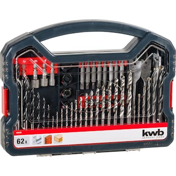 Bor- & Bitssats KWB 62-deler PWR-box