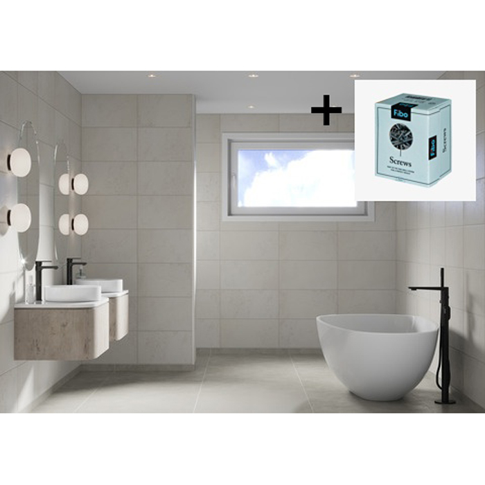 Baderomspanel Fibo 1534 Sand Grande med Monteringsskruer