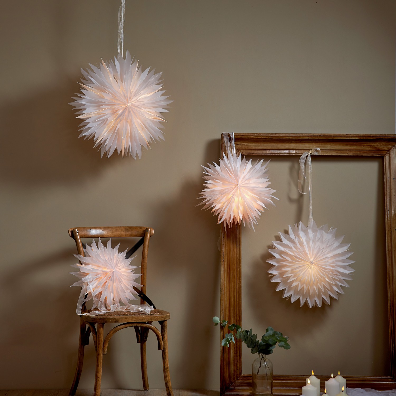 Papirstjerne Star Trading DIS 60 Hvit Julestjerne for Vindu