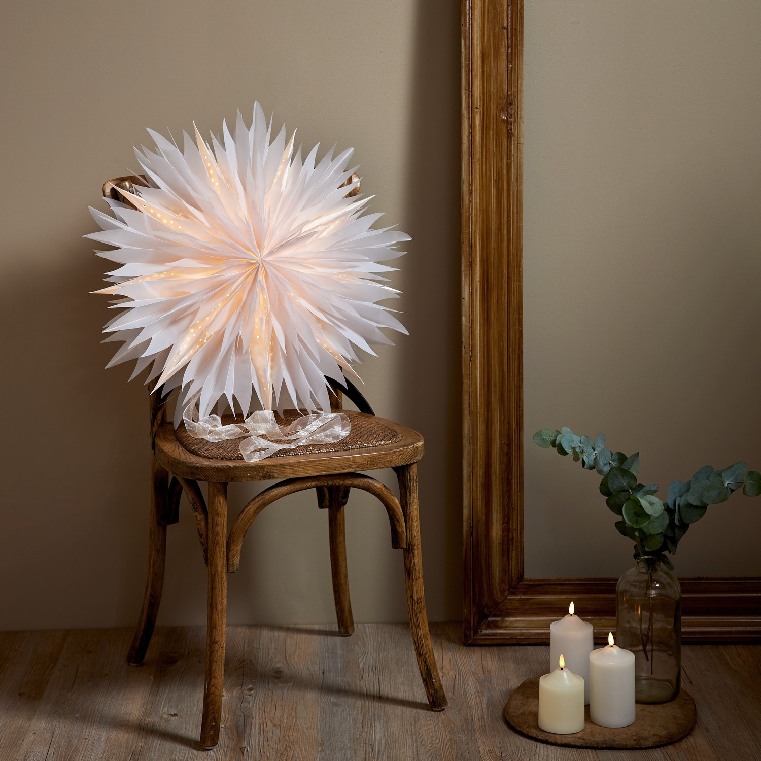 Papirstjerne Star Trading DIS 60 Hvit Julestjerne for Vindu