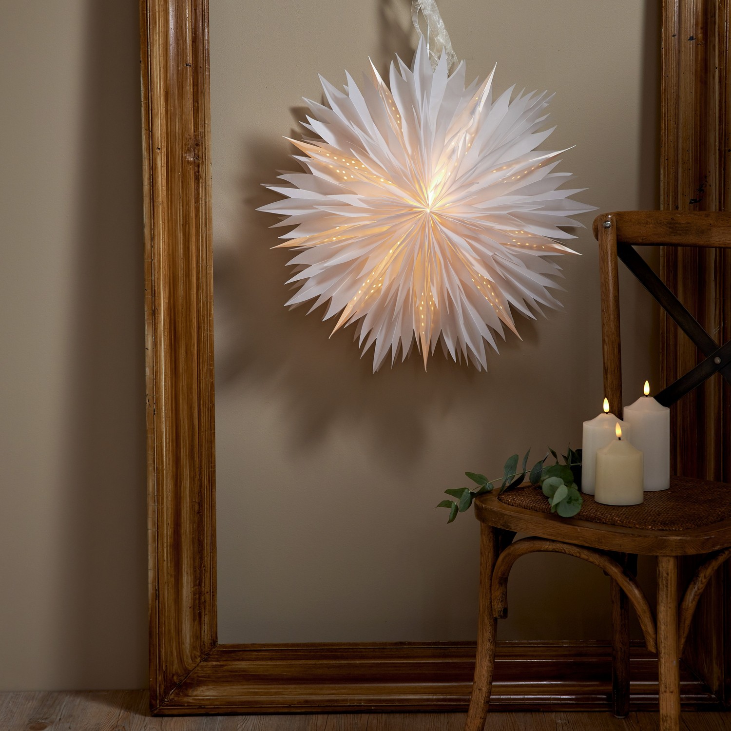 Papirstjerne Star Trading DIS 60 Hvit Julestjerne for Vindu