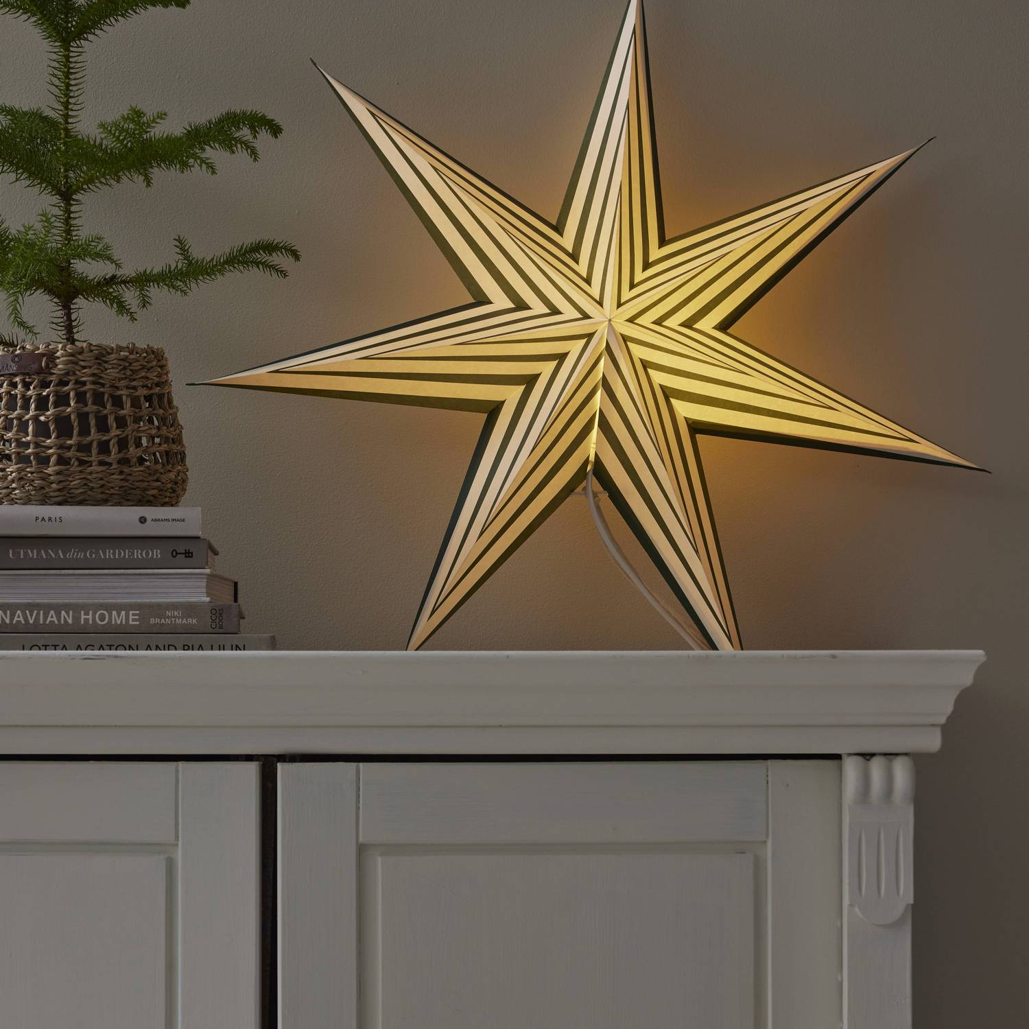 Adventstjerne Star Trading Stripe Papirstjerne 60 cm