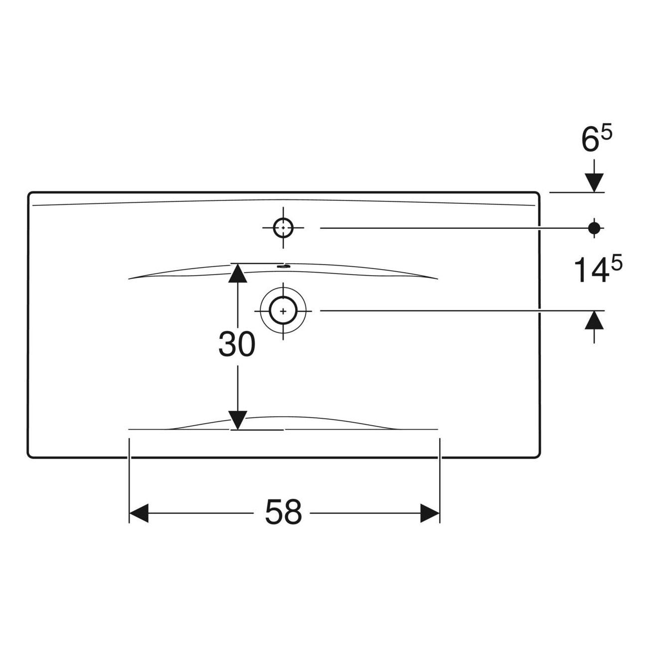 Tvättställ Ifö Elegant med Avställningsyta