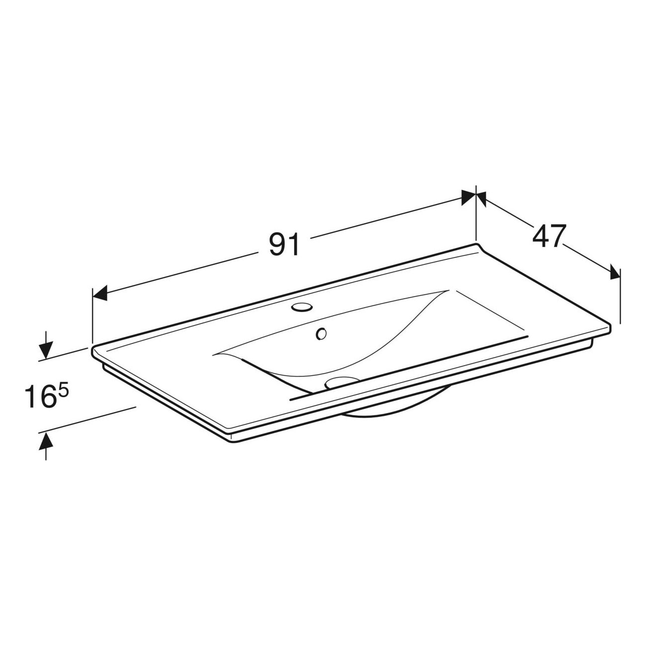 Tvättställ Ifö Elegant med Avställningsyta
