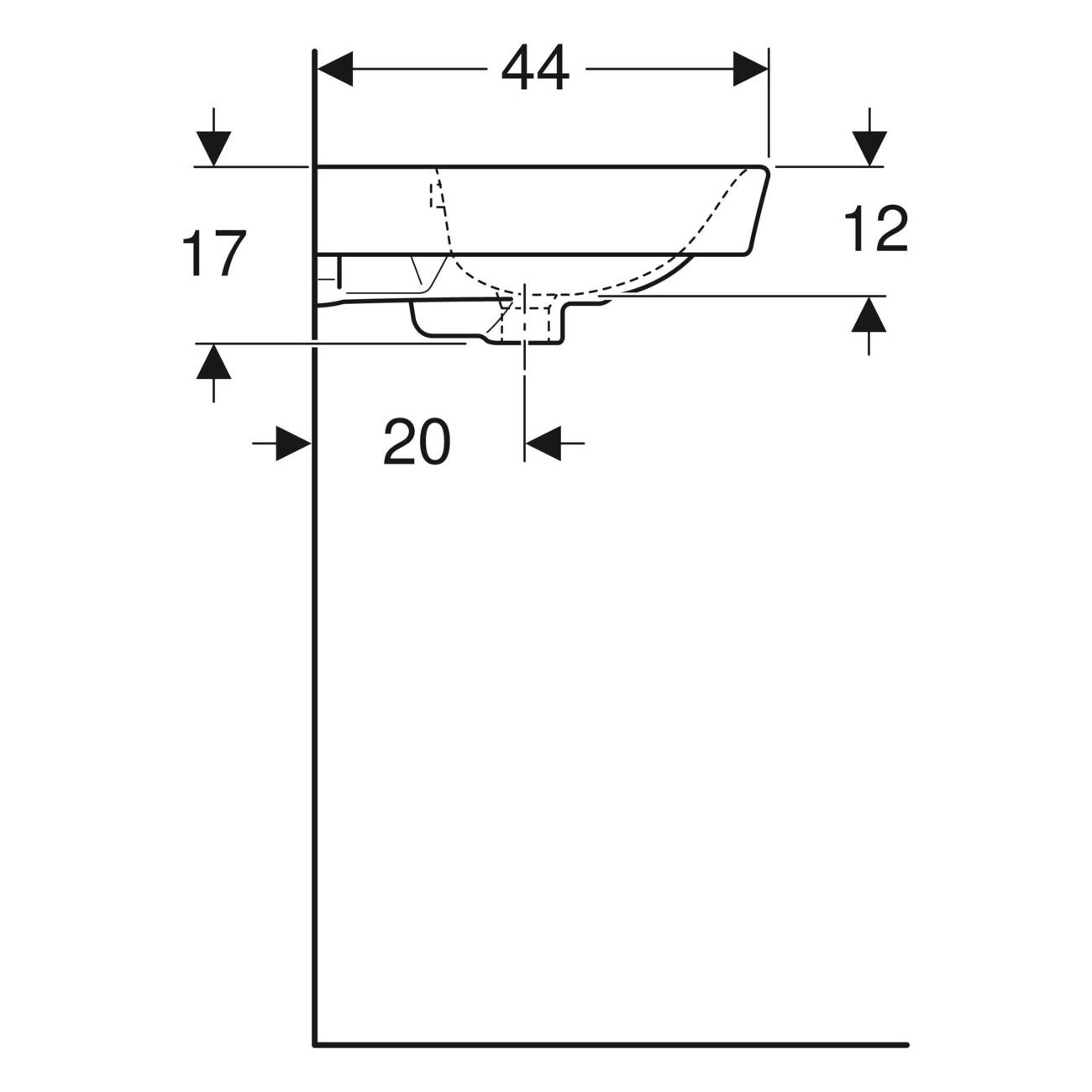 Tvättställ Ifö Vinta Porslin Rund