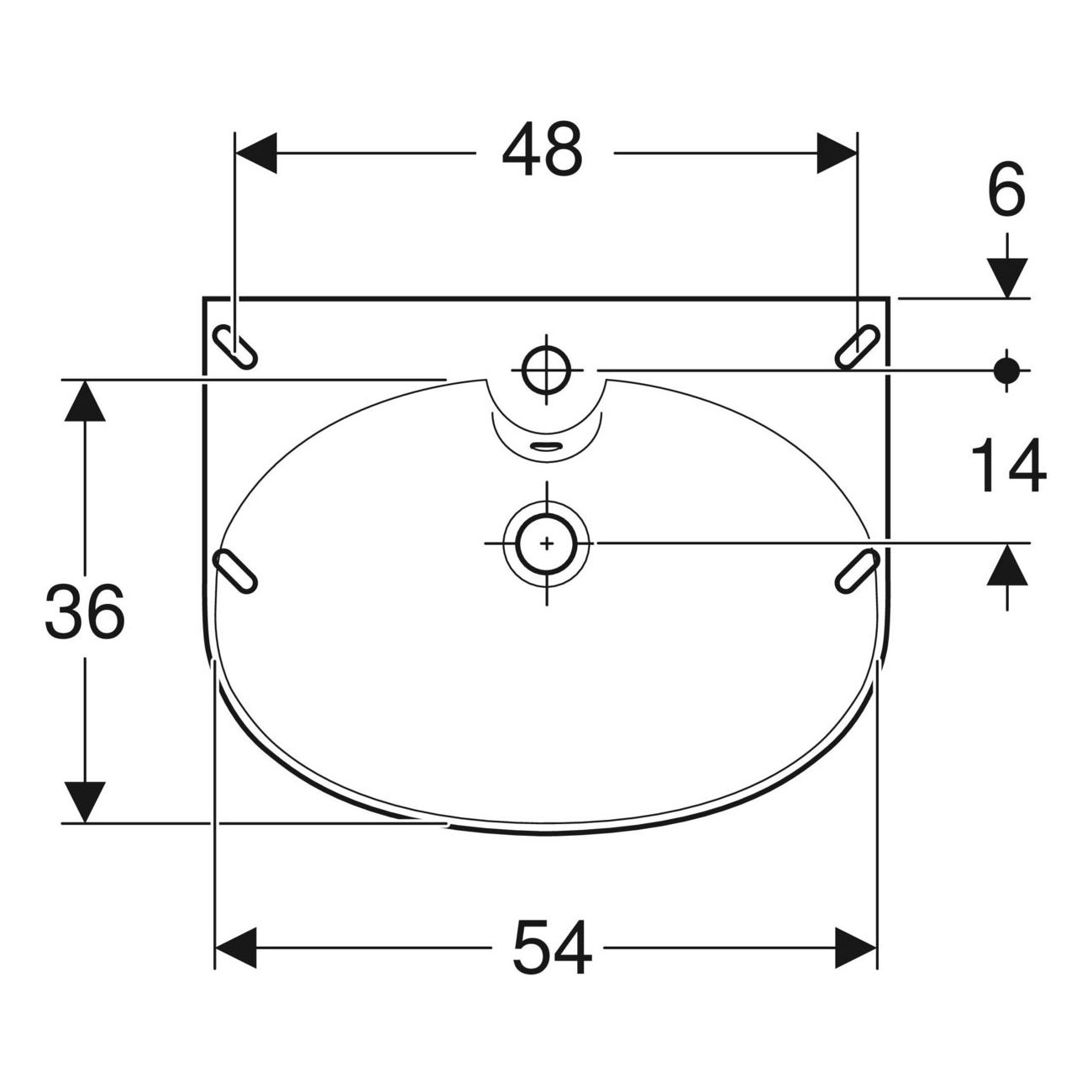 Tvättställ Ifö Vinta Porslin Rund