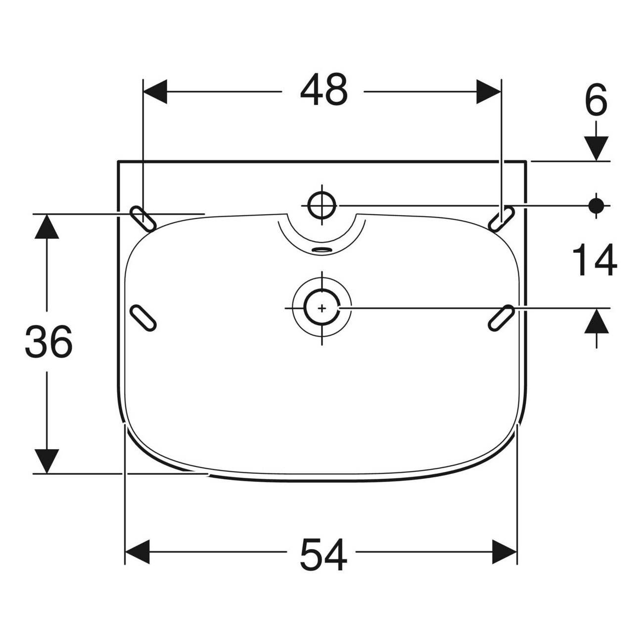 Tvättställ Ifö Vinta Porslin Rektangulär