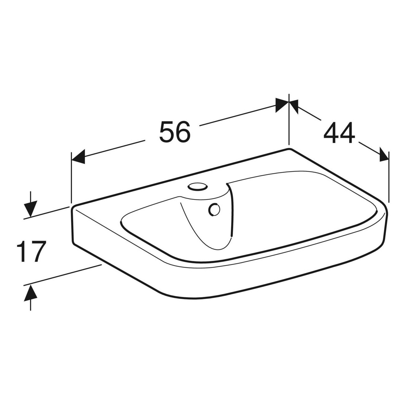 Tvättställ Ifö Vinta Porslin Rektangulär