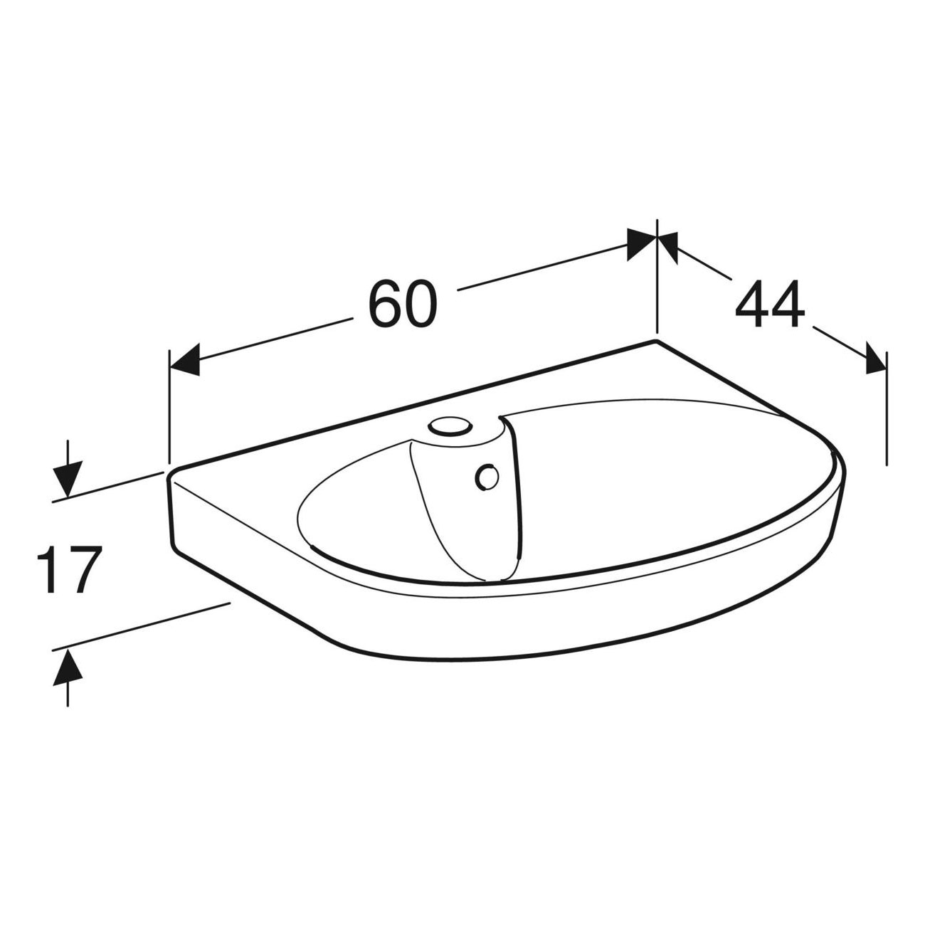 Tvättställ Ifö Vinta Porslin Rund