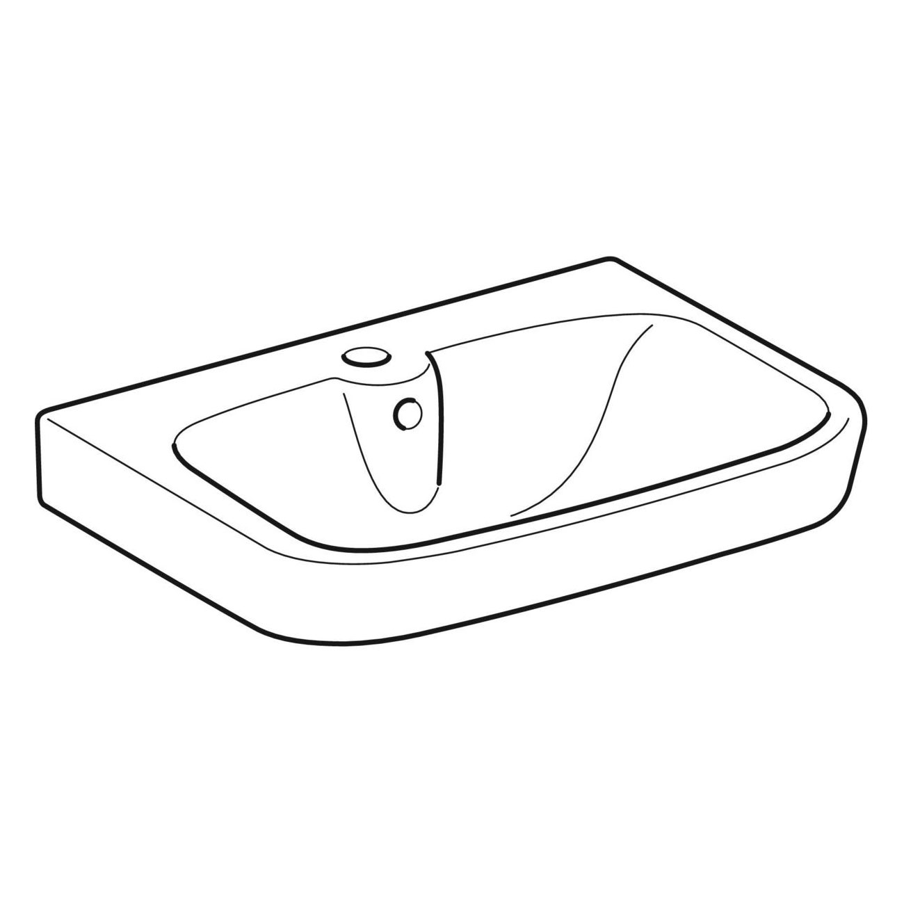 Tvättställ Ifö Vinta Porslin Rektangulär