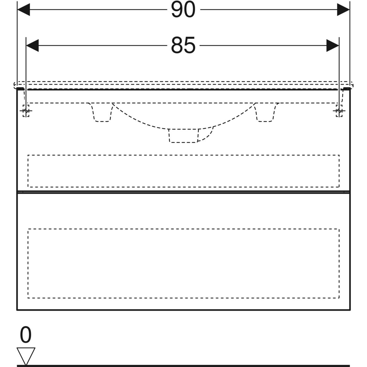 Servantskap Ifö Elegant kompakt med 2 Skuffer